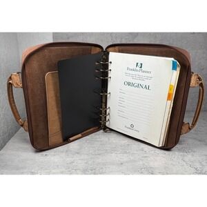 Vintage Franklin Covey leather planner